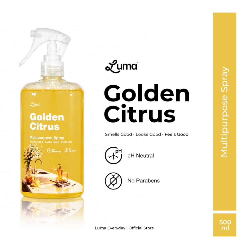 Luma Luma Golden Citrus Multipurpose Spray Pembersih Ruangan 500ml, 500ml