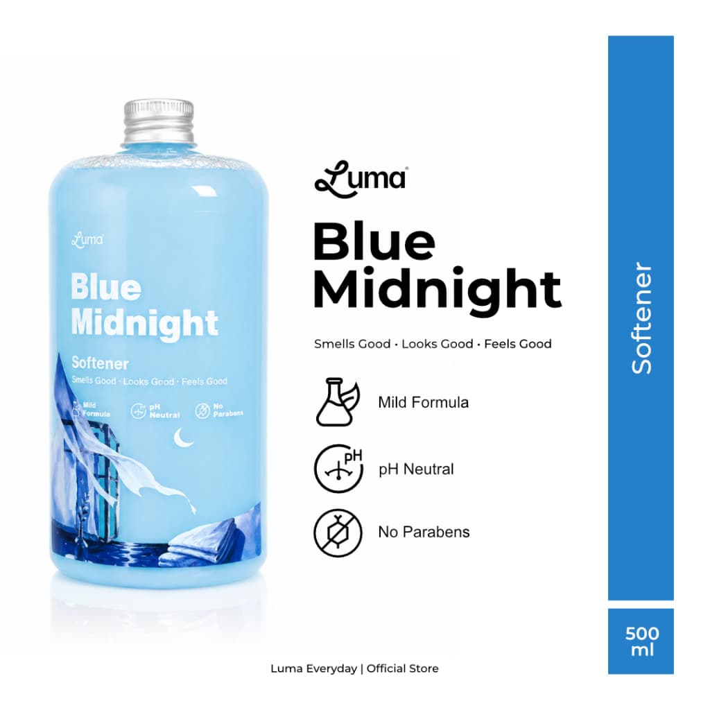 Luma Luma Blue Midnight Softener Laundry Pelembut Pewangi Pakaian 500ml, 500ml